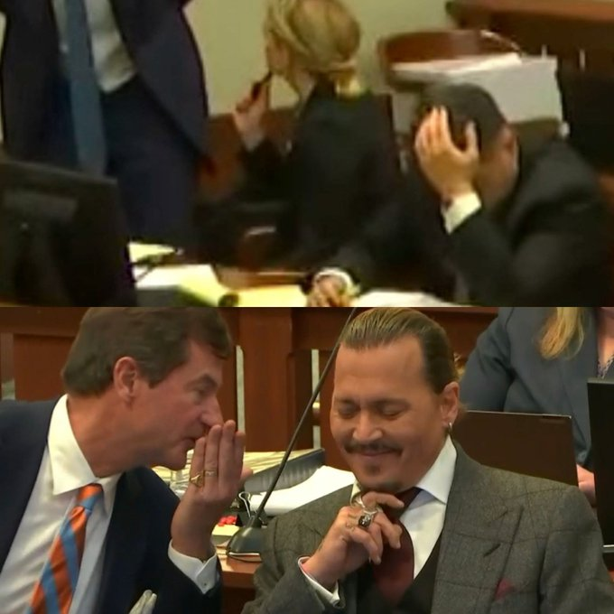 grungegirl0220's tweet photo. This image says everything #DeppHeardTrial #JohnnyDeppVsAmberHeard https://t.co/jspNHTE8pz
