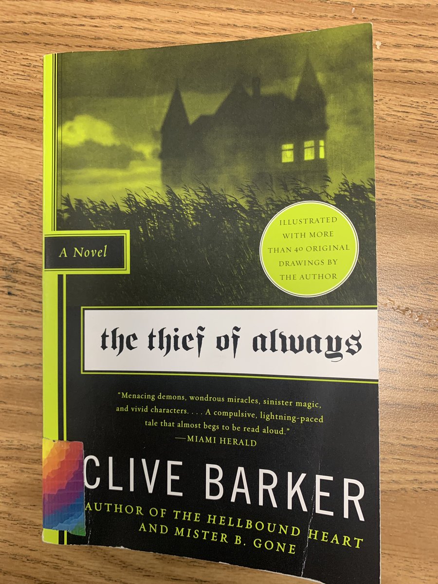 ChelsNHill's tweet photo. The Thief of Always in my favorite interactive read aloud that we do in #fifthgrade all year! My students &amp; I stop &amp; jot our ideas throughout the book &amp; I love the discussions that come from it! #pinkspringtraining @edtechsavy @shantieljovanna @PinkElementary https://t.co/vumj6UhSj8