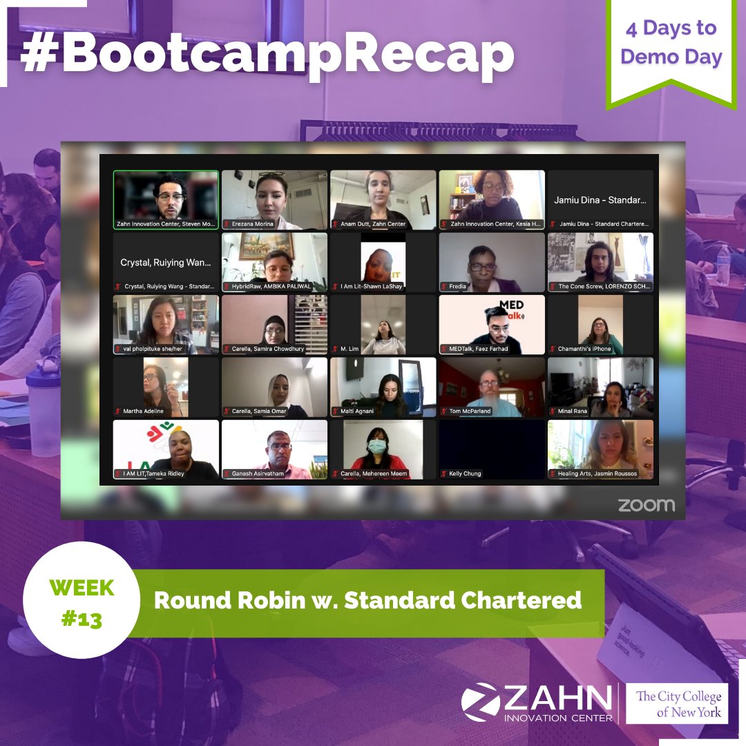 Who's ready for our last Bootcamp Recap? This week startup teams pitched their innovations in front of Standard Chartered. Things are looking exciting for Demo Day! #ccny #cuny #ccnystudentlife #startup #startuplife #entrepreneur #startupcompetition #nycfounders