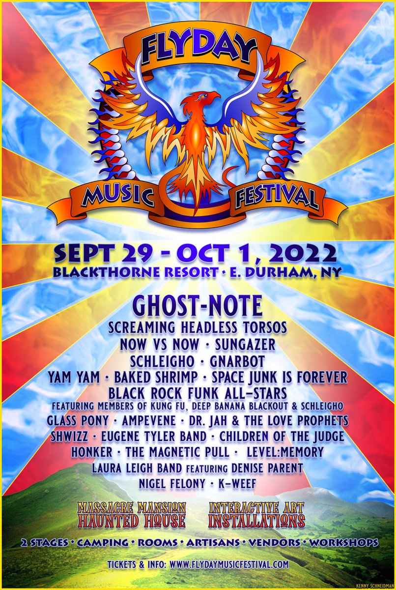 FlydayFestival's tweet photo. The full lineup for Flyday #5 at Blackthorne Resort is here!!! We can't wait to see you all as we celebrate life, friends and family, with a lineup stacked with incredible music!!! Early bird tickets are limited, and are on sale now at https://t.co/kGmShAvxxC https://t.co/kAoWhOhJhp