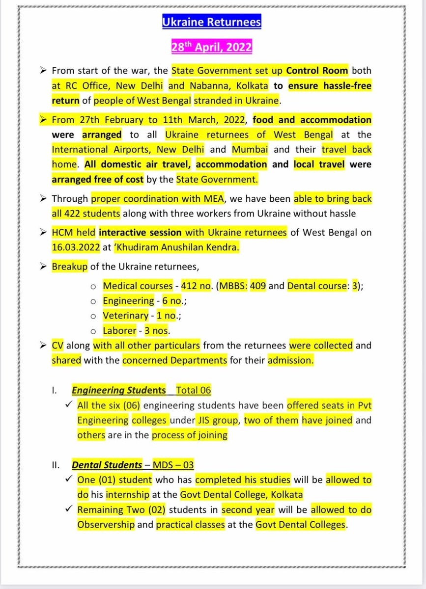 Siddhar10469969's tweet photo. Perfect work done by @MamataOfficial waiting for the other government to implement @mlkhattar @Dchautala and Central to accommodate all @narendramodi @mansukhmandviya @NMC_IND @DrSJaishankar @dpradhanbjp #यूक्रेनसेलोटेंहिंदुस्तानकेमेडिकलछात्रोकाभविष्यमोदीजीकेहाथोंमें https://t.co/WRiTmn0hmr