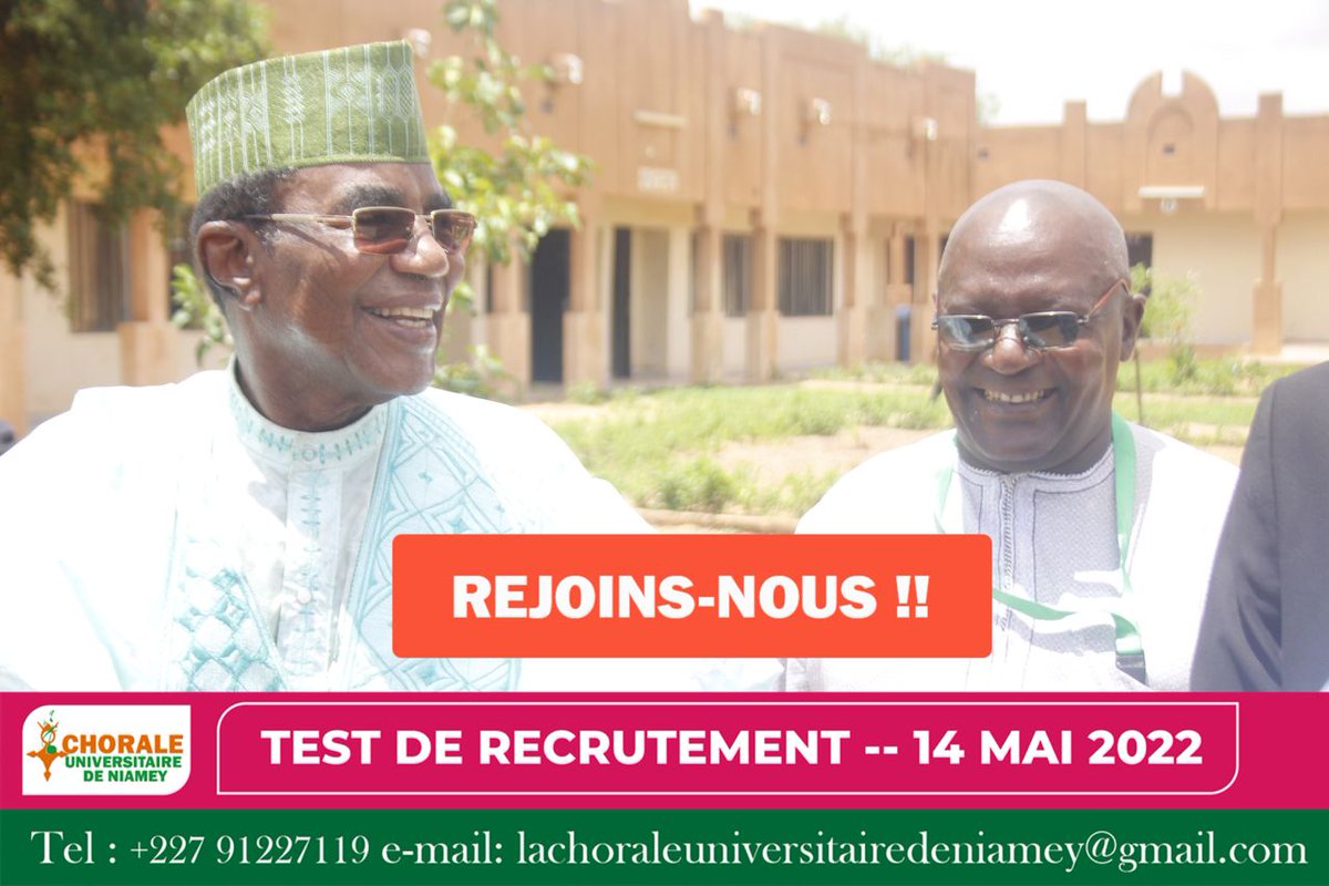 ChoraleNiamey's tweet photo. C’était la visite des hautes autorités culturelles du Niger à la Chorale Universitaire 
 *Événement* : Visite d'une forte délégation du Ministère de la Culture après le Sommet de l'UA 2019.  
Oumarou Hadari( ancien ministre de la culture  et Compositeur de l'Hymne de la Jeunesse) https://t.co/0UrQIhBgjM