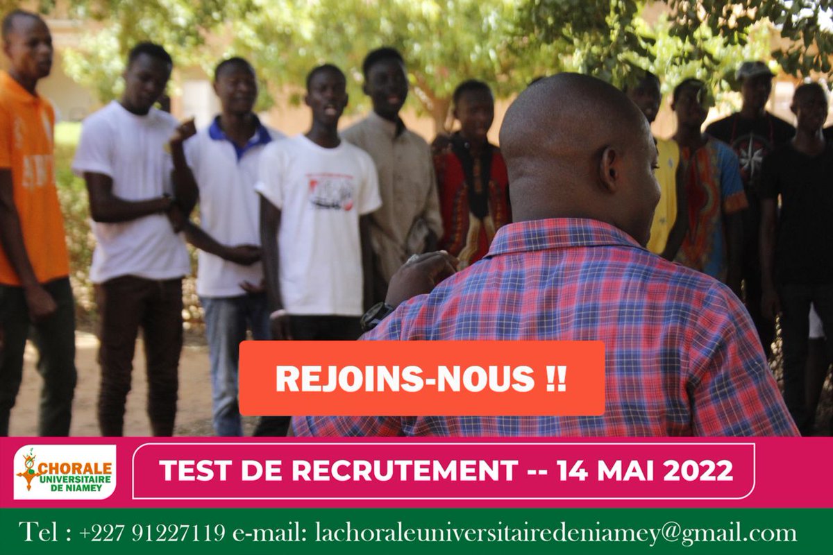 ChoraleNiamey's tweet photo. C’était la visite des hautes autorités culturelles du Niger à la Chorale Universitaire 
 *Événement* : Visite d'une forte délégation du Ministère de la Culture après le Sommet de l'UA 2019.  
Oumarou Hadari( ancien ministre de la culture  et Compositeur de l'Hymne de la Jeunesse) https://t.co/0UrQIhBgjM
