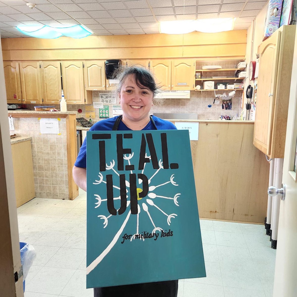 HRMFRC's tweet photo. We’re proud to wear teal today to show our support for military kids! We celebrate their resilience and are here to support them through the challenges of the military lifestyle. #TealUp #MilitaryLife #MilitaryFamilies #Halifax #NovaScotia https://t.co/8VdlsXekxh