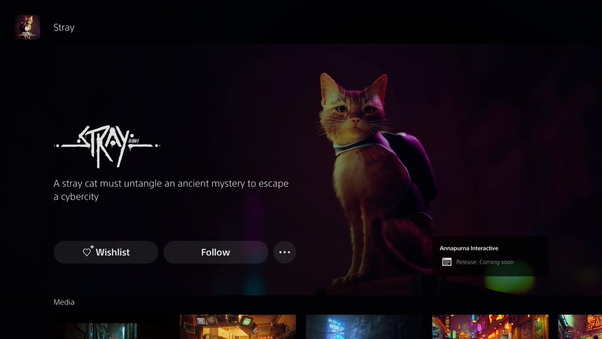 branhede's tweet photo. Coming soon is not soon enough.
Give it to me already!!!
#straygame #ps5 https://t.co/T34cfRH76s