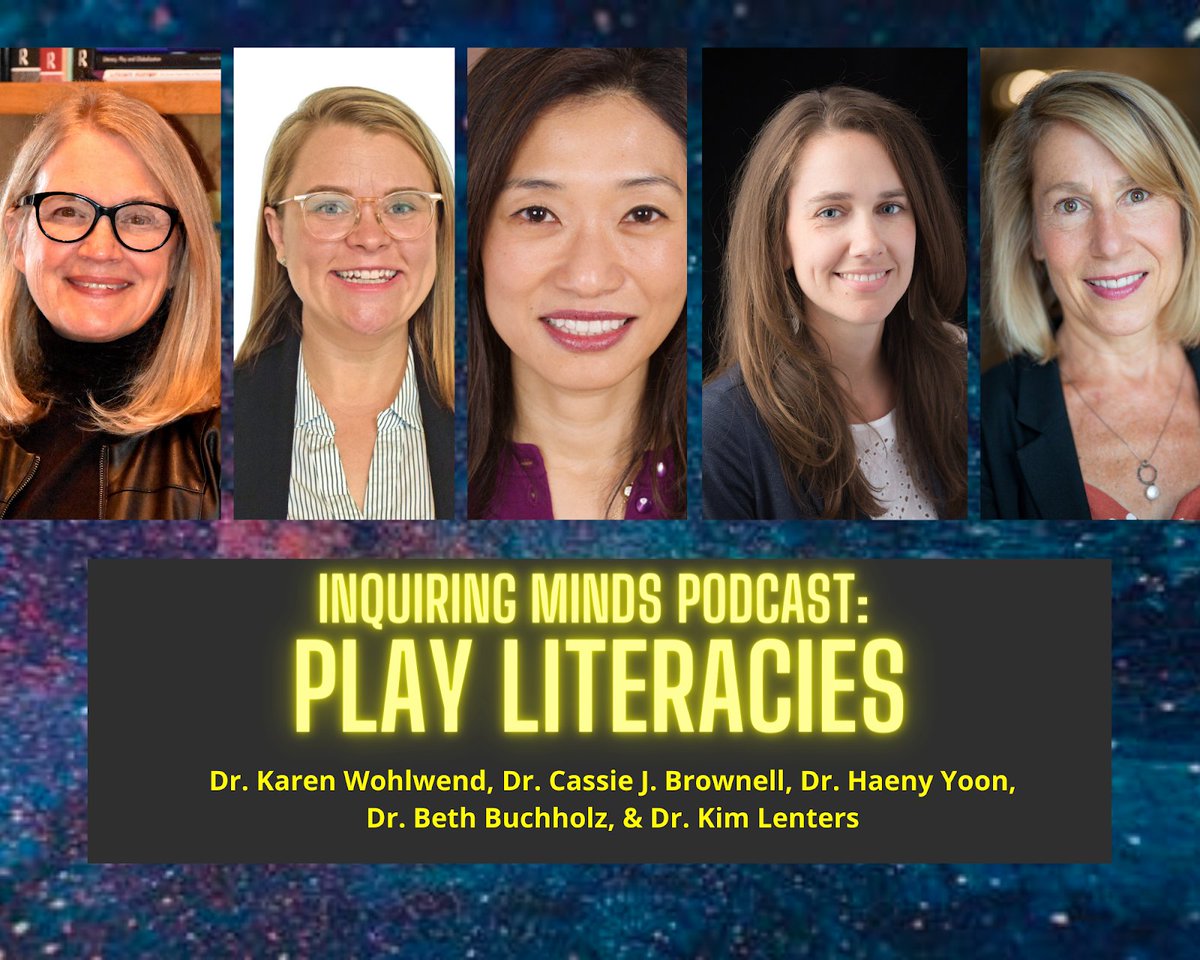 Check out our latest <a href="/writinglit/">writingandliteracies</a> podcast episode! We interviewed some brilliant scholars discussing play and how play literacies are evolving today. Many thanks to <a href="/toys_r_texts/">Karen Wohlwend</a> <a href="/bethabuchholz/">Beth Buchholz</a> <a href="/brownellcassie/">Cassie J. Brownell</a> <a href="/haenyyoon/">Haeny Yoon</a> and Kim Lenters. 
Watch here: 
youtube.com/watch?v=jq6Jsk…