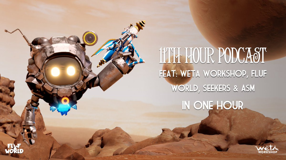 Bears, get jiggling. The <a href="/flufworld/">FLUF World</a> 11th Hour Podcast starts in one hour!

With <a href="/WetaWorkshop/">Wētā Workshop</a> <a href="/altstatemachine/">AlteredStateMachine</a> and <a href="/sylo/">Sylo</a> joining the party, it's going to be a doozy. 

youtube.com/watch?v=WlHfiP…

#FLUFWorld