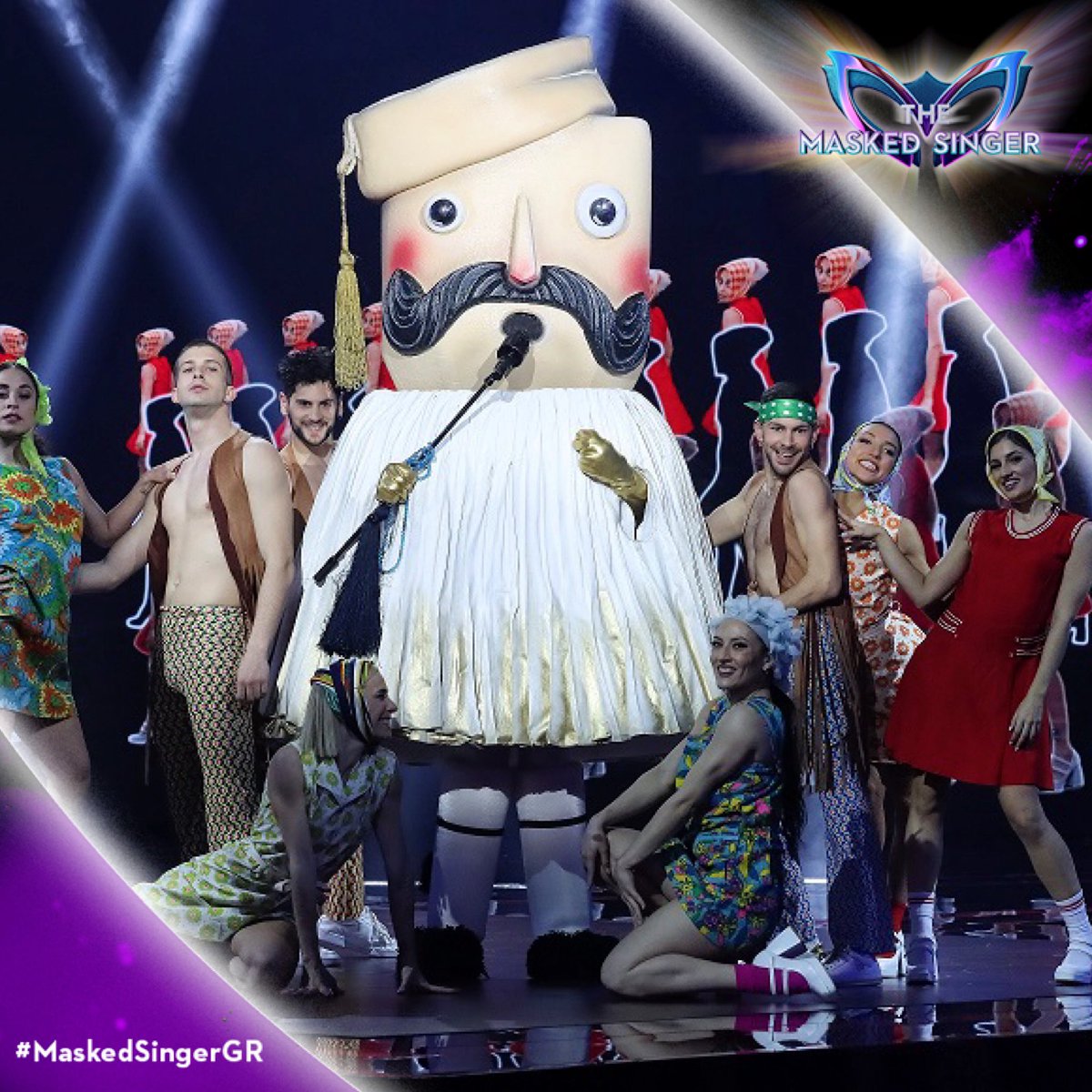 Hippy hippy shake και ανεβασμένη διάθεση απο τον Τσολιά του #MaskedSingerGr