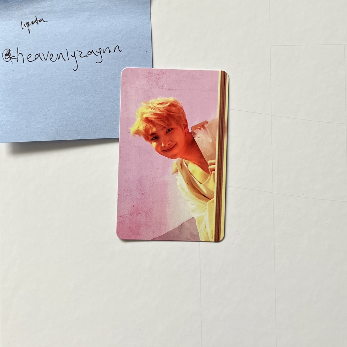 heavenlyzaynn's tweet image. selling some of my official bts pcs! #wtsbts #btssell #btspcs #btssale #btswts #btsphotocards 

1. RM ver. E pc ly her album