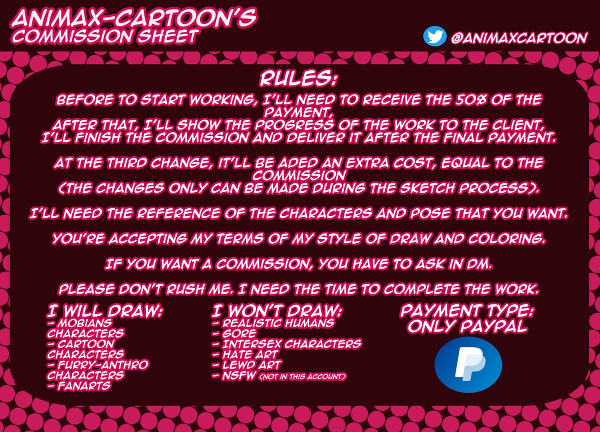 Ms_Ice_Cream's tweet photo. 🌙COMMISSION SHEET🌙
The commissions are back, everyone!
If you want one, please send me a DM.
#commissionsopen #commissions #animaxcartoon https://t.co/YuBxKLMU88