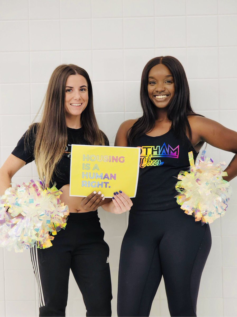 GothamCheer's tweet photo. Yesterday was #TrueColorsDay and the #cheerleaders at #GothamCheer helped spread the message to bring awareness to #YouthHomelessness. #HousingIsAhumanRight https://t.co/E5RqS7biN4