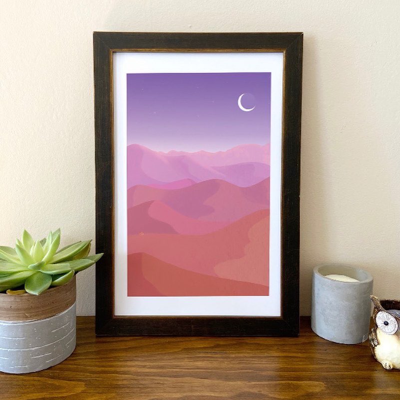 Finished Wanderlust VII…It wasn’t intentionally about #moonknight but now I think maybe it’s haunting my subconscious 🌙

#Illustration #desertmountains #digitalart  #awkwardaffections