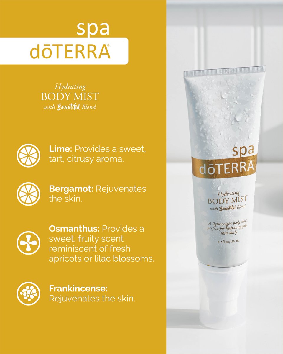 doterra's tweet image. What's Inside the Hydrating Body Mist? 🤔

Learn more at loom.ly/DXTXde4

#doterra #hydratingmist #beautifultouch #doterrascience #whatsinside