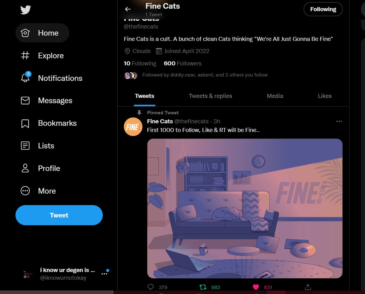 notnftspace's tweet photo. @thefinecats done ser https://t.co/Xolu2aIzfm