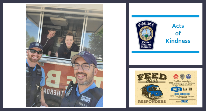 PWCPolice's tweet photo. THANK YOU @GandCTireAuto !  Thanks so much for “filling us up” with a free lunch.  We appreciate your support throughout the year. #OutstandingPWCbusinesses #PWCPD #businesscommunity @pwcgov https://t.co/kVfPUMwgj6