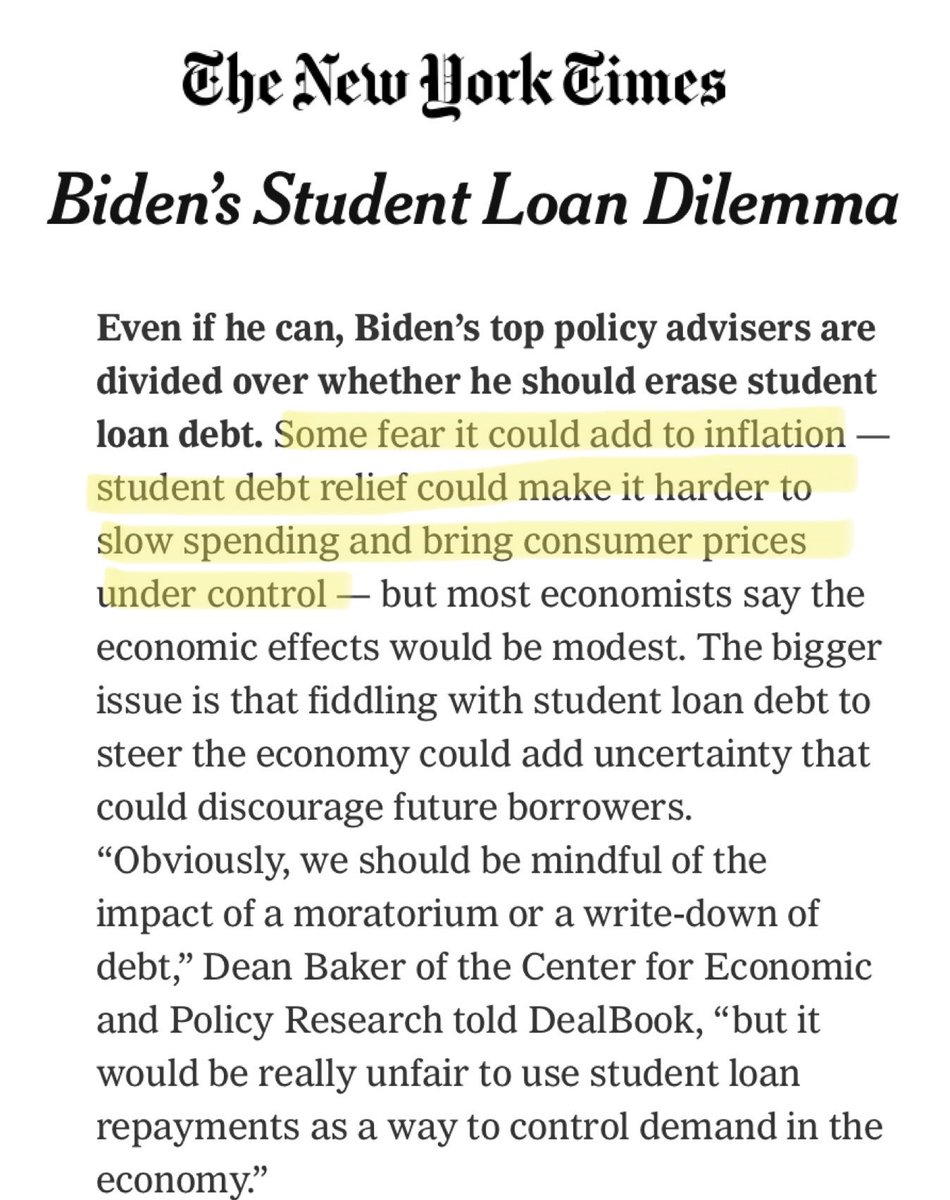 cj_atkins's tweet photo. So they can’t cancel student loans because people might…actually have money to spend on other things…? Guess it’s “better for the economy” to keep people chained down with debt. #capitalistlogic @StrikeDebt https://t.co/EWAnnktAcs