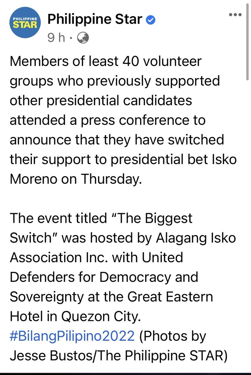 jimi_bosch's tweet photo. #10MillionStronger  media may have downplayed it… but we know our numbers! Welcome to team Isko switchers !! https://t.co/zlzAkbIQX4
