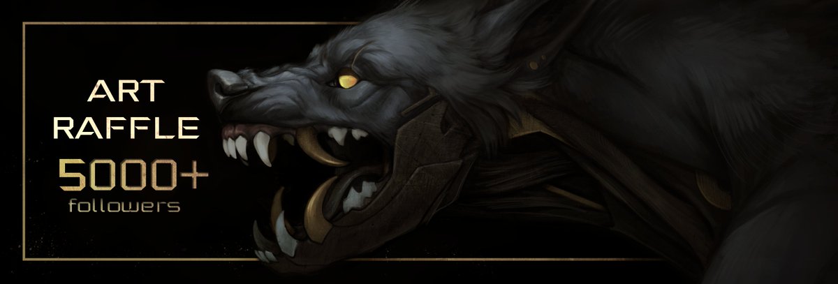 RavenMadWoof's tweet photo. 👹ART-RAFFLE👹
1 winners will get artistic freedom headshot with OC (something definitely toothy)

 RULES:
🔥Follow
🔥Like+retweet this post
🔥Ref on comments (Optional)

ENDS 1st MAY 2022!
Good luck!

I am immensely grateful for your 5K followers!🖤 https://t.co/ONcZJM5h2p