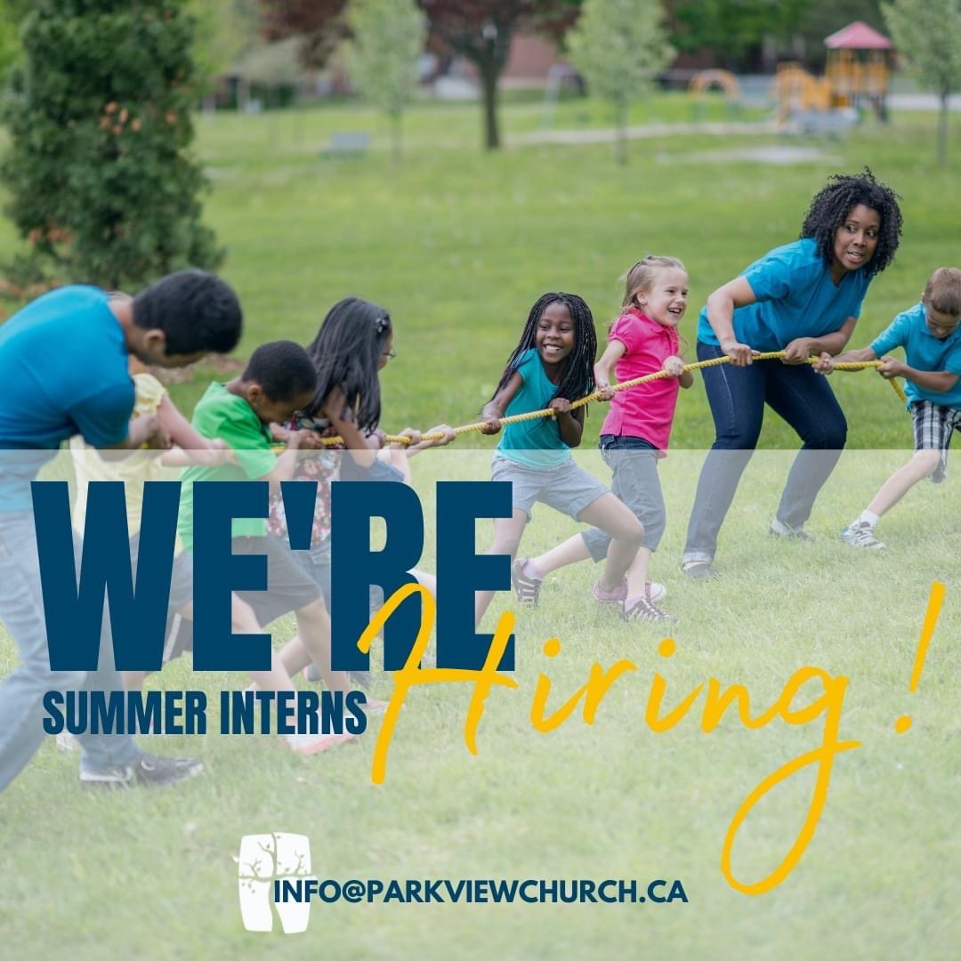 parkviewguelph's tweet photo. WE'RE HIRING SUMMER INTERNS!
Apply to work at Parkview this Summer! Application deadline May 30th, 2022

40hrs/Week for 10 weeks! Must be between 15-30 years of age.
Please send a cover letter, resume and references to info@parkviewchurch.ca https://t.co/6CYDwJhNst