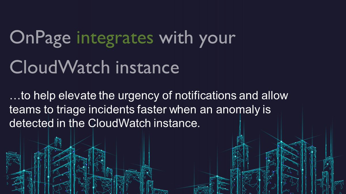 On_Page's tweet image. Did you know #AWScloudwatch notifications can be managed via the OnPage integration?

Learn more: lnkd.in/dfDsp3z