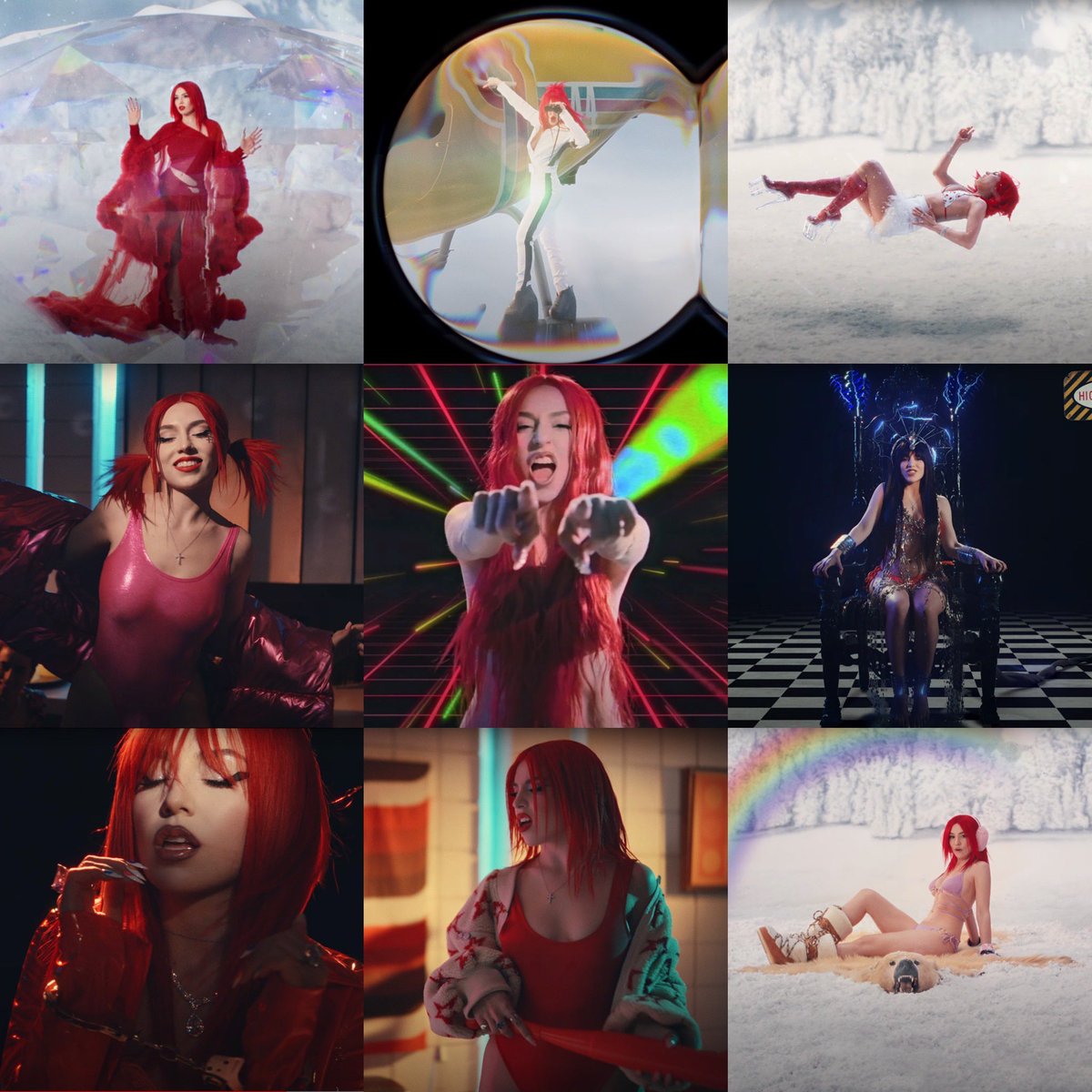 SourceAvaMax's tweet photo. The music video for “Maybe You’re The Problem” featured a total of 17 different looks! Which was your favorite? https://t.co/38WAuDdGgB