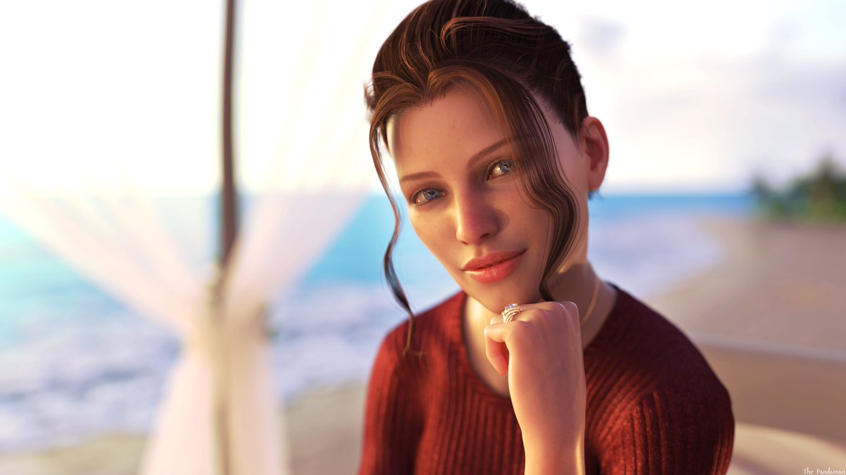 Another #WaifuWednesday - I really enjoyed that beach scene, so here's another great Maria render! #DAZ3D #visualnovel #3dart 

Check me out on:
#Patreon: bit.ly/PandamanPatreon
#Steam: bit.ly/PoPSteam