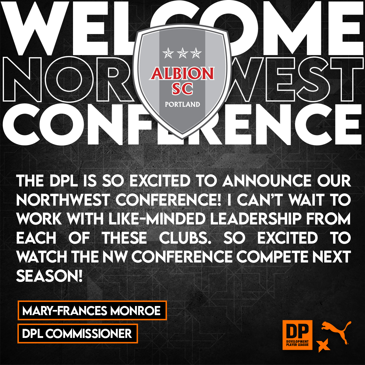 DP_League's tweet photo. The #DPLWELCOME'S... @albionscportlandβ½β€οΈπ«
Our latest Albion Addition is only the FIRST of MANY TEAMS to join The DPL - Priding itself on Legacy-Building Soccer we are dedicated to developing the strength of our players to infinity & BEYOND! π
π WELCOME @albionscportland π https://t.co/5F7mxU7tJR