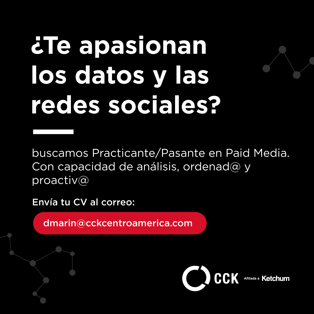 ComCorpCA's tweet photo. ¡Nuestro equipo de #Technology te está esperando! Envíanos tu currículum y en el asunto del correo coloca: Pasantía Paid Media_Technology https://t.co/p5t6TdXWMN