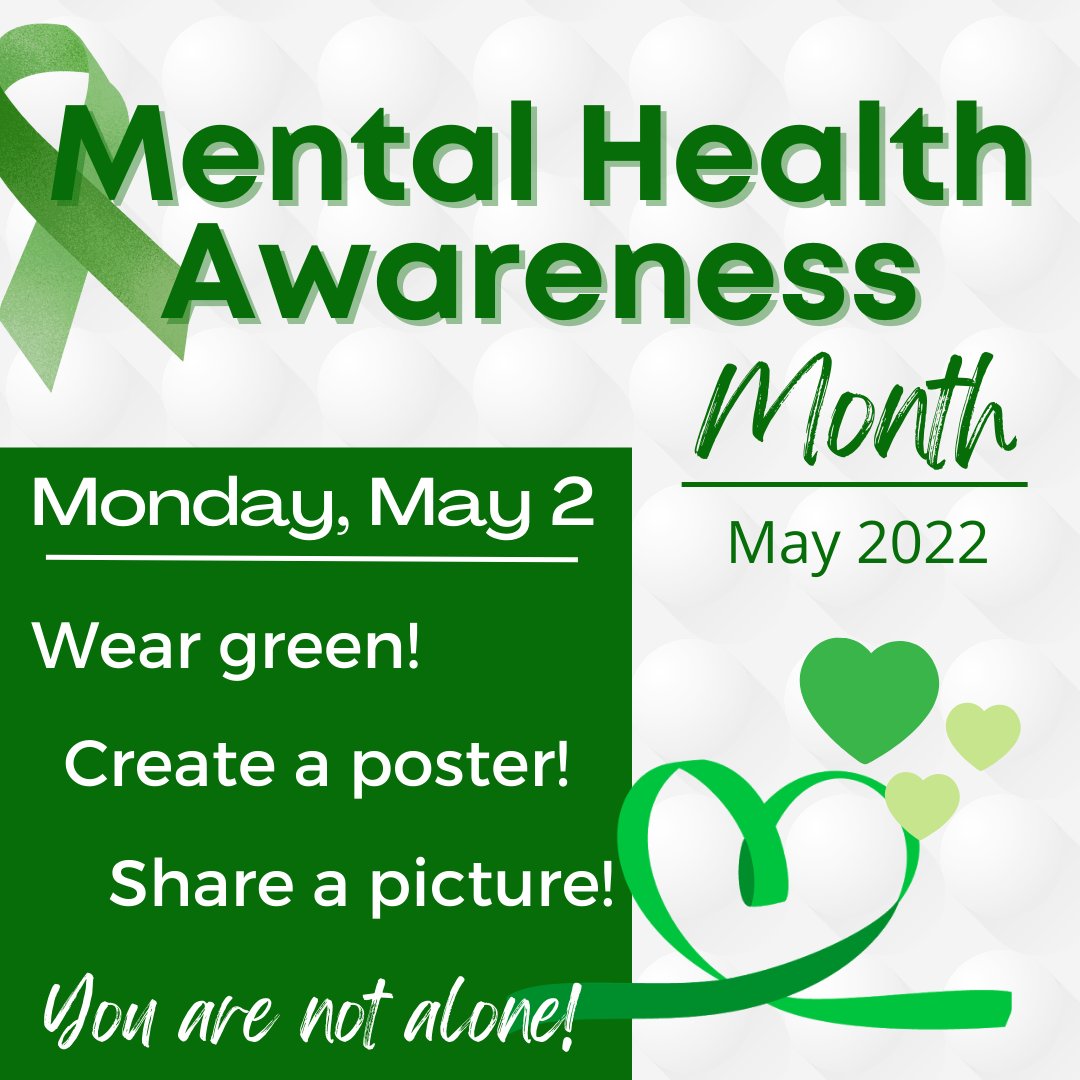 💚 Bulldogs, it’s time to go GREEN! 💚 Throughout the month of May, Olmsted Falls City Schools is recognizing Mental Health Awareness Month. On Monday, May 2, you can show support for mental health and wellness within our schools and community by wearing green! #TheBulldogWay