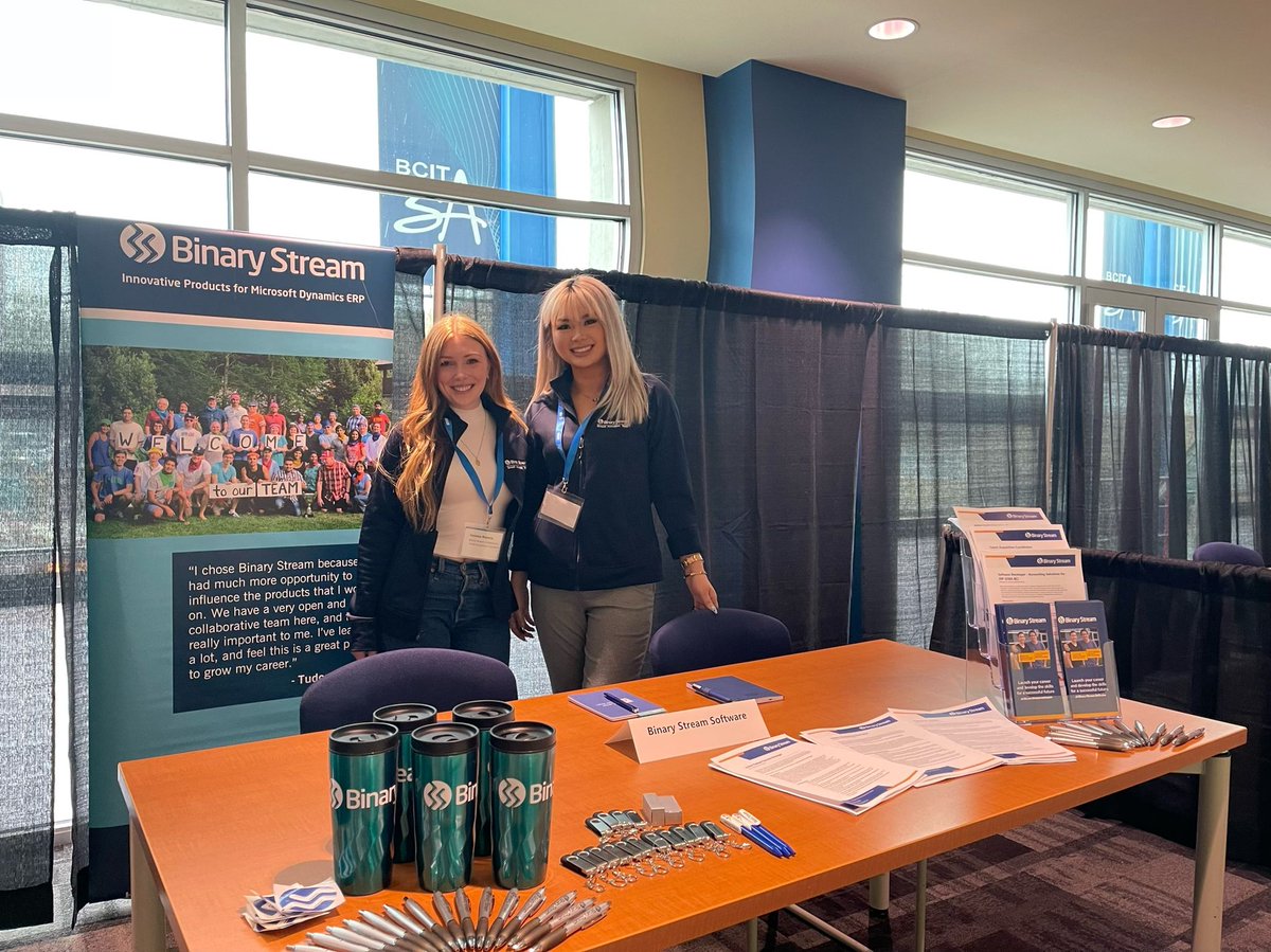 BinaryStream's tweet photo. 🤝💼 We're delighted to attend our first in-person career fair in two years, kicking it off with @bcitsa 's High Tech Fair. Thank you to all the students and new grads who came out to see us and to BCITSA for hosting!

#bcitsa #bcitstudents #hiring #tech #softwarecompany https://t.co/jlsvZzNrbu