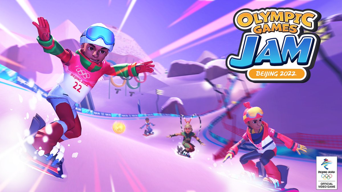 OlympicGamesJam's tweet photo. Ready to test your skills on the hills? Two all-new events are coming to the officially licensed Olympic Games Jam: Beijing 2022! Alpine Skiing Downhill and Snowboard Cross will be added to the rotation. Are you up to the challenge? https://t.co/eXkZWxAsy7