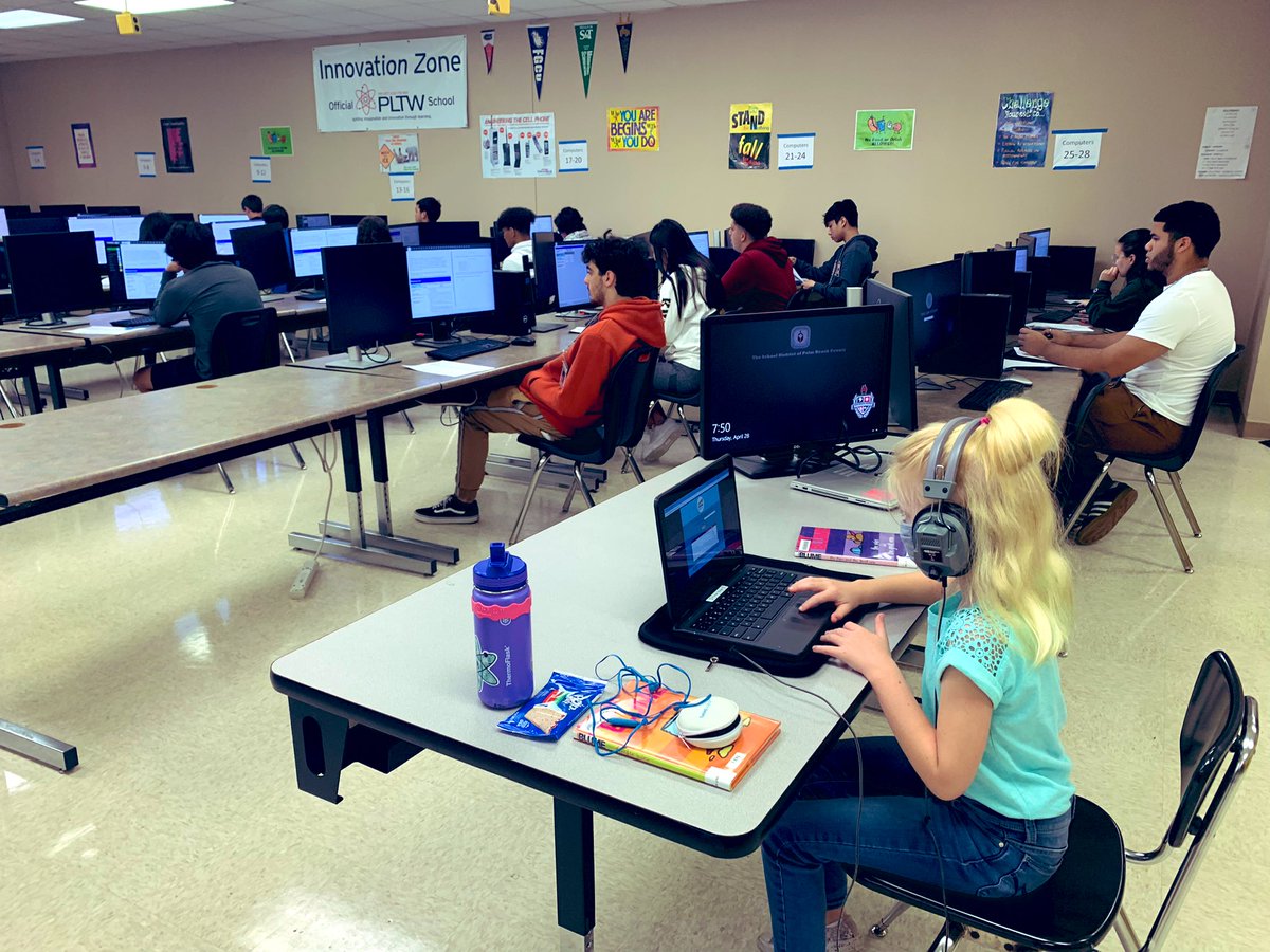 CoachAbbyElder's tweet photo. #PJsAdventures did awesome in high school today! A little engineering, a little testing, and even an ESE graduation party! https://t.co/R7pFxeHBri
