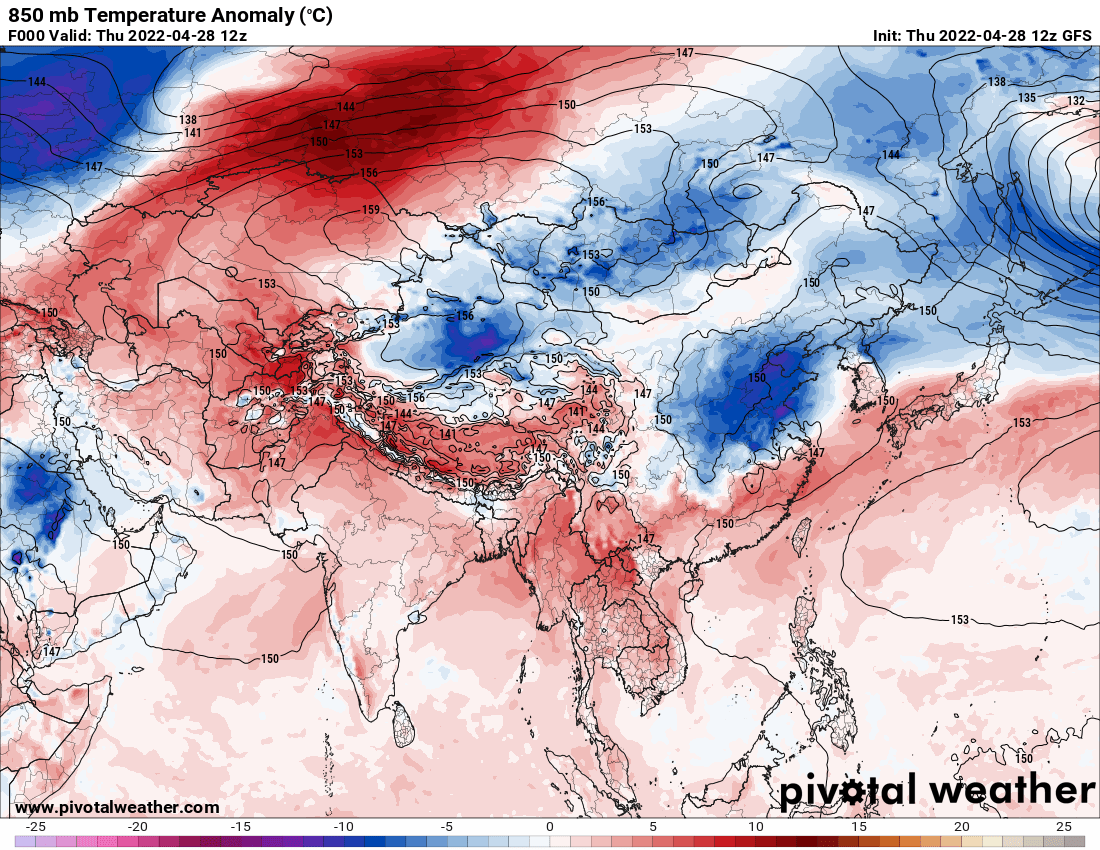 climateguyw's tweet photo. Current Historic #IndianHeatwave to Persist into May
Main Topic on the Extreme Temperature Diary- THU April 28th, 2022 
Post: https://t.co/Mb7KkAtwmX
+new #ClimateCrisis #Weather &amp; #Ukraine articles  
@MichaelEMann @ginamccarthy46
@edgarrmcgregor @GretaThunberg @extremetemps https://t.co/Zd6XyeCjKB