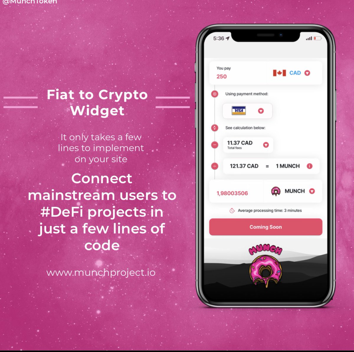 vieichh's tweet photo. @MattWallace888 @elonmusk @scrowder $MUNCH as launched is own fiat to crypto, and will be available for other tokens to purchase this awesome tech, don’t miss this opportunity! 🫶🫶 https://t.co/wq3sa0qN72