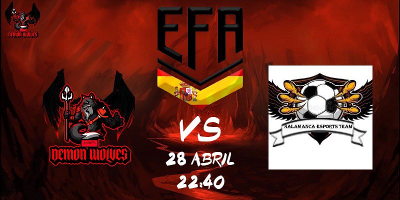 📢 MATCH DAY 📢

⚽️Jornada 6 @efaPSNspain 
⏰22:40
🆚<a href="/SergioH25527688/">New project coming...</a> 
 #demonwolves #fearthewolf