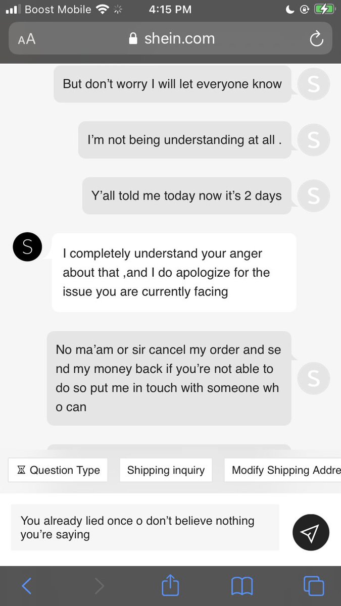 XoxoxBon's tweet photo. @SHEIN_News so with all the advancements in technology you all don’t have a cancel button 🤔 and now instead of May 1st it’s May 6th. This is a joke https://t.co/3xSZhAoXeT