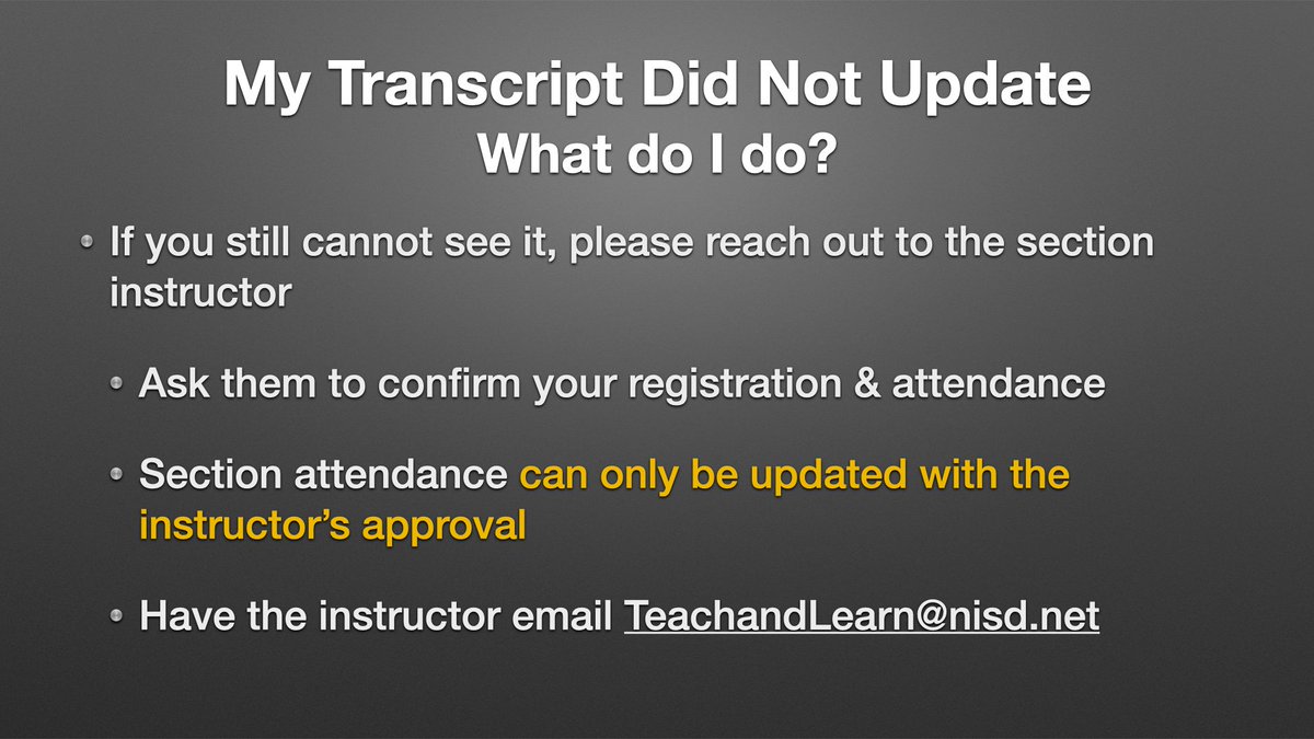NISDTeachLearn's tweet photo. As we approach the April 30th deadline, please take a moment to read these helpful tips about your transcript. #WhatsHappeningAtNAC #BeLegendary #BeLegendaryAtNAC https://t.co/UeAKRedgdi