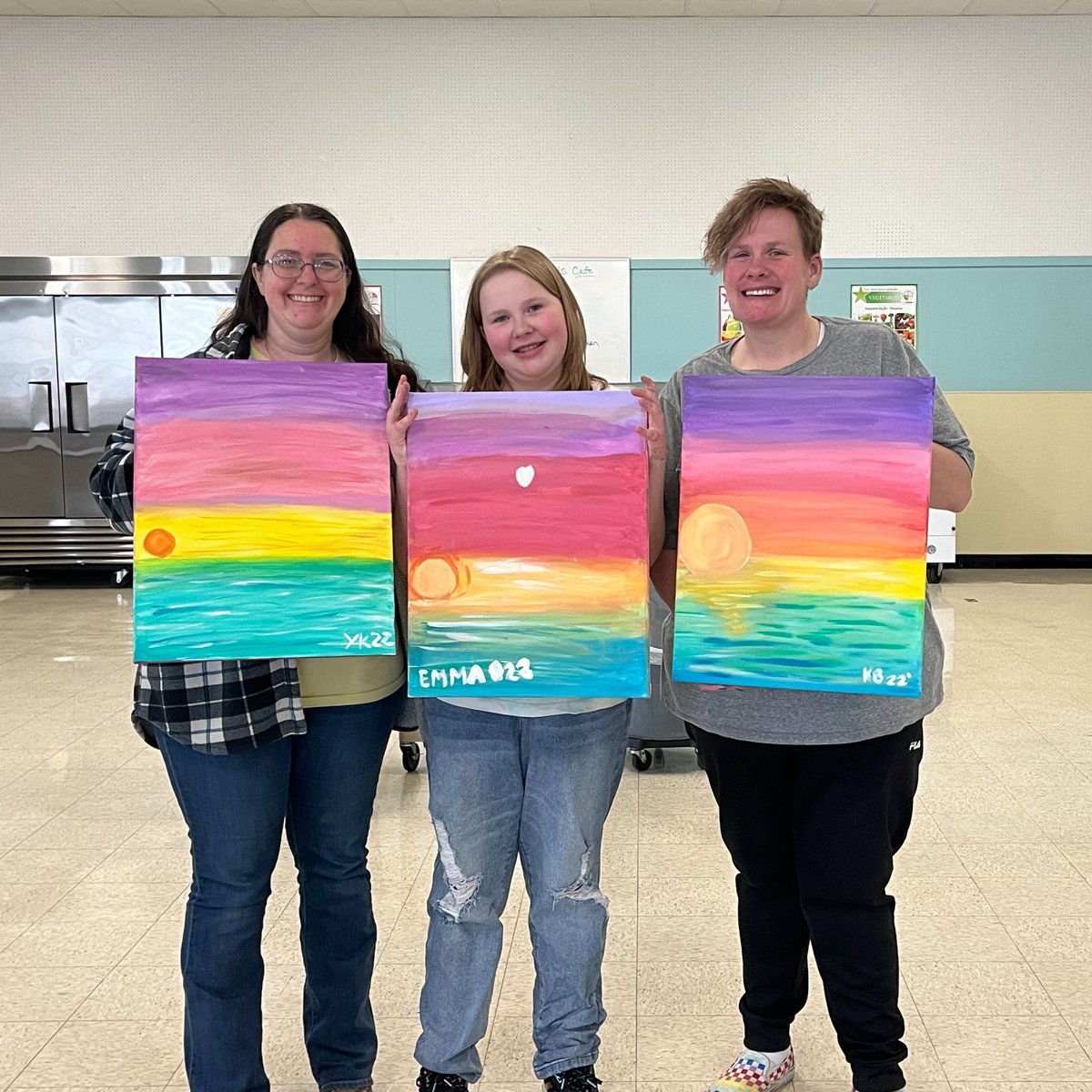 LebanonCSD's tweet photo. Using the Education Employee Well-being Grant awarded by OEA Choice Trust, LCSD organizes monthly classes to promote wellness for our hardworking staff. Yesterday's was a paint night, and a few dozen people got their art on! 🎨🌅 https://t.co/X1rMOm9xgq