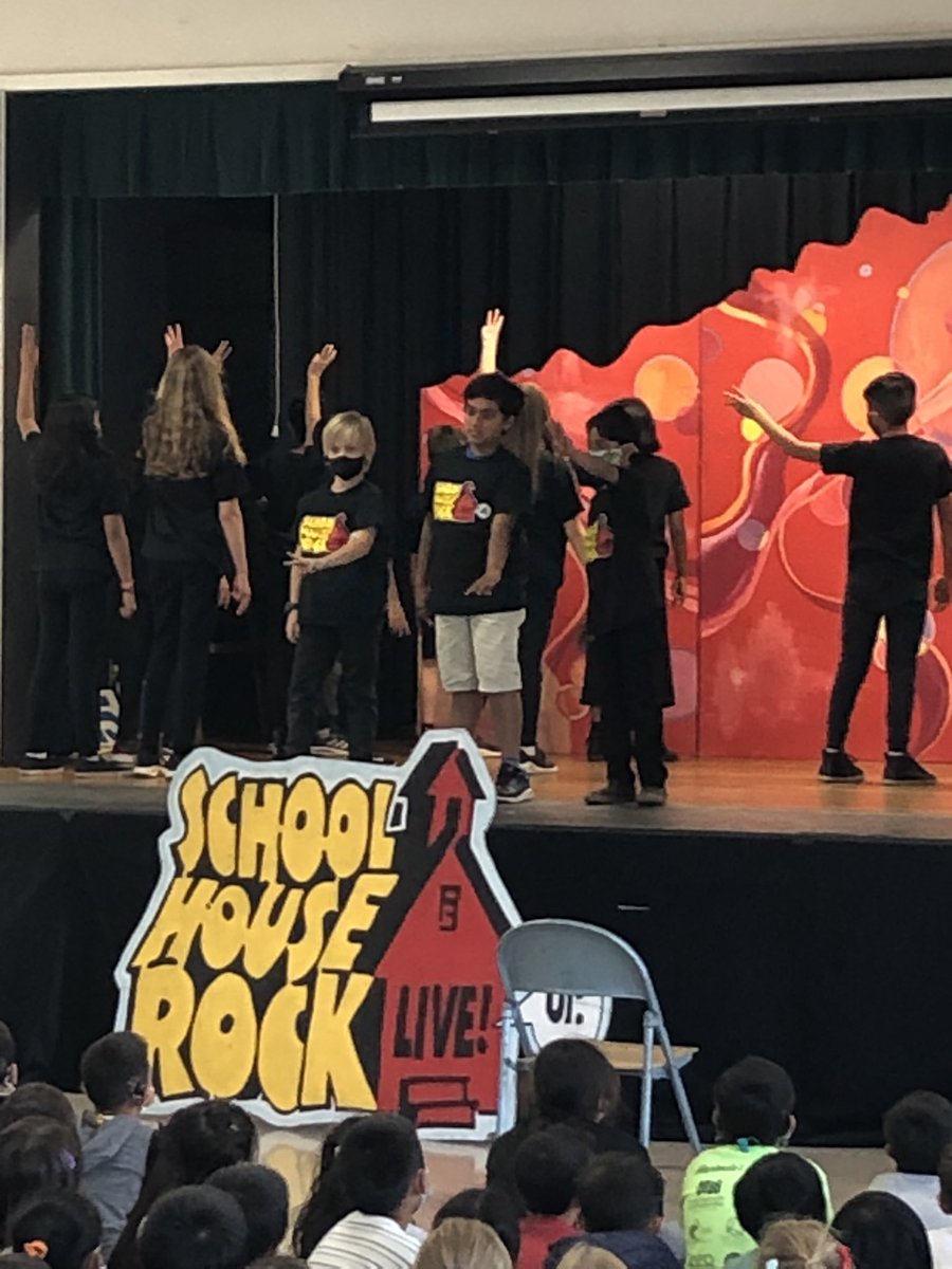 The School House Rock cast did such a great job performing for the school today. Can’t wait to see the full play tonight.  #osterpride #usdlearns