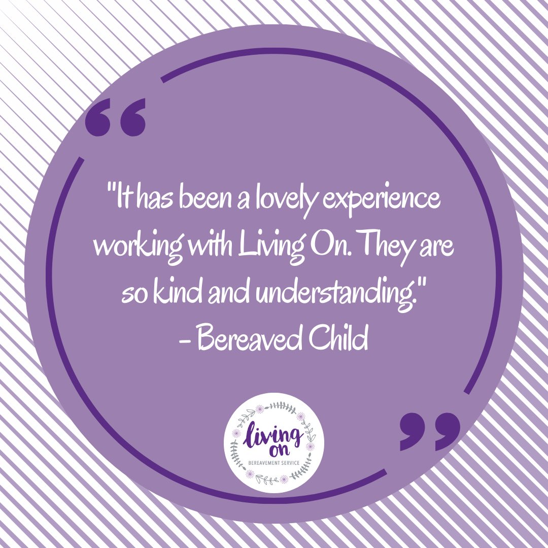 LivingOn00's tweet photo. A new testimonial from a bereaved child 💜 #testimonialthursday #bereavement #grief https://t.co/sLyoqNKLVQ