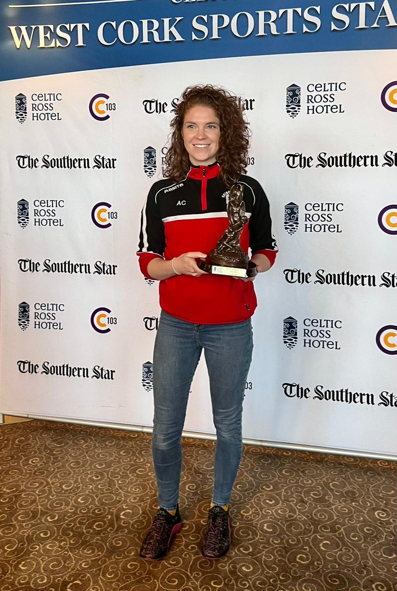 KieranMcC_SS's tweet photo. TRAILBLAZERS: @AverylCondell, captain of the treble-winning @SkibbereenRugby women's team, was presented with a West Cork Sports Star monthly award tonight. Averyl &amp; Skibb need a bigger trophy cabinet. 🏆 🏆🏆
#WestCorkSportsStar https://t.co/WKUelCn8if