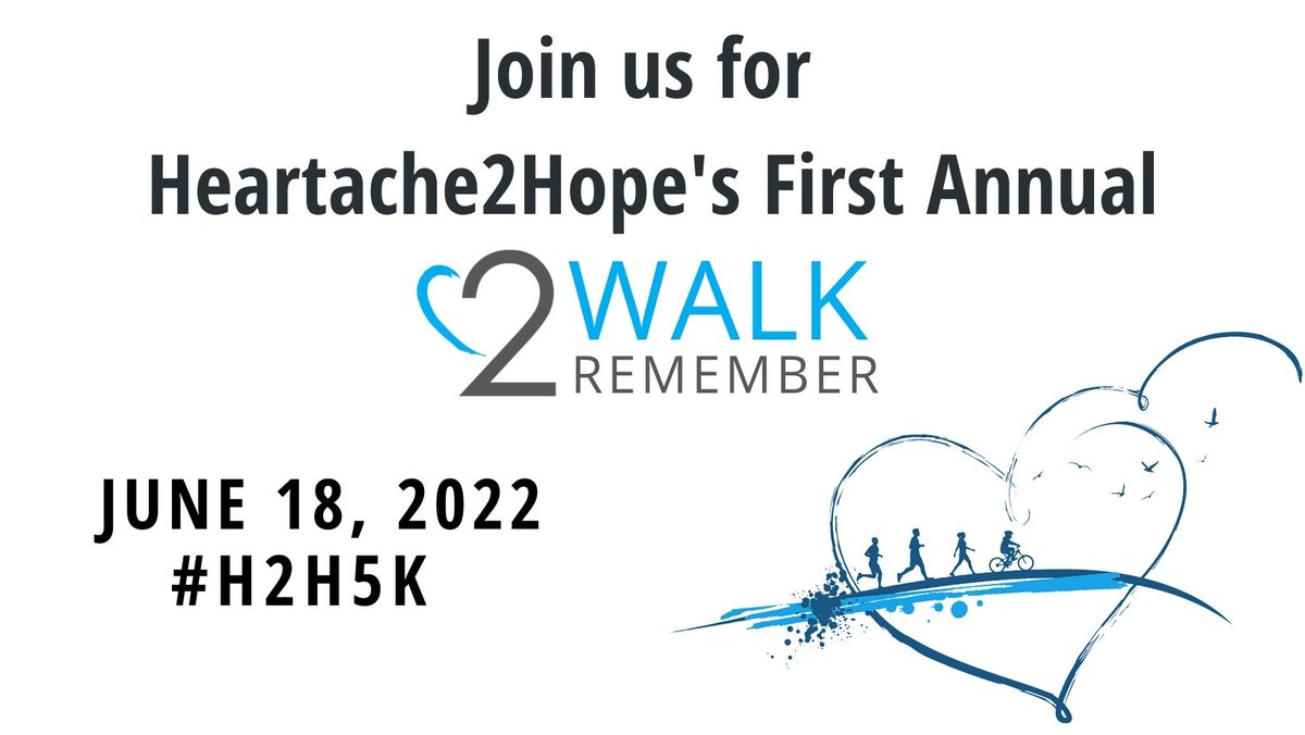 Heartache2H's tweet photo. Join us! Saturday June 18th from 10:00 a.m. to 2:00 p.m. at Oakville’s Bronte Heritage Waterfront Park for Heartache2Hope's 5k Walk2Remember to gather together in celebration of life. https://t.co/qdB9qN3c9h https://t.co/1qIWNz8P4p