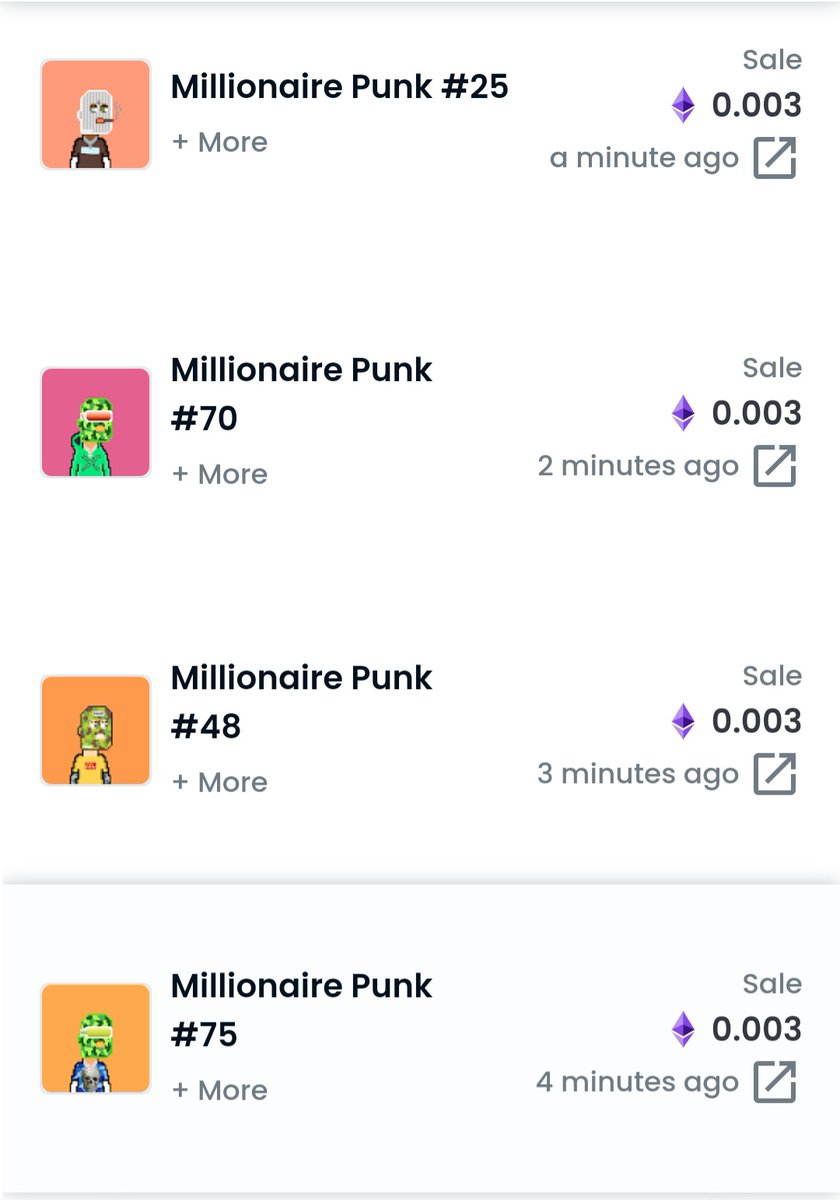 10 sales in few minutes!!!🔥🔥

Lets get this project to the top!!!🚀🚀🚀🚀

➡️Opensea link: opensea.io/collection/mil…

#NFT #NFTs #NFTCommunity
#NFTCommunity #NFTGiveaways
#NFTdrops #nftcollectors #NFT宣伝枠 #NFTProjects #nftlover
