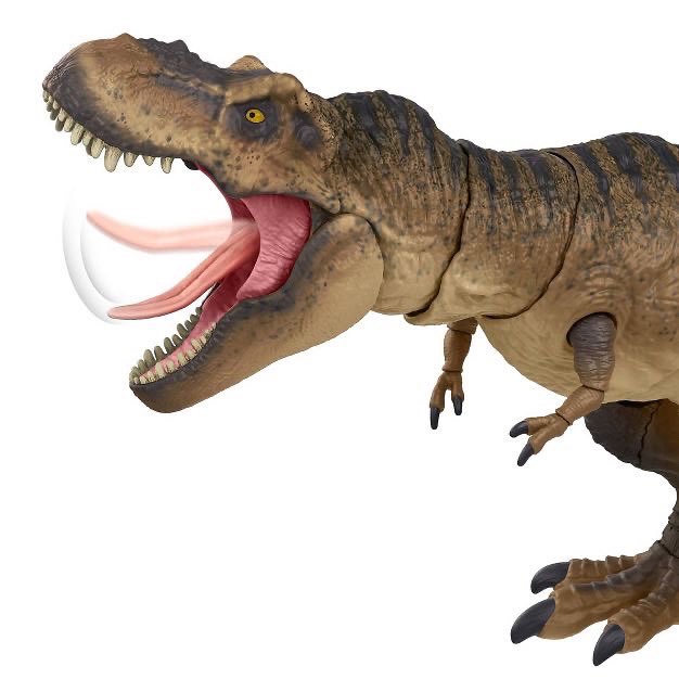 collectjurassic's tweet photo. HAMMOND COLLECTION T-REX REVEALED! The queen has arrived to @mattel’s collector-oriented 3.75”-scale figure line, with the iconic Jurassic dinosaur getting her own premium figure. Featuring tons of articulation + layers of paint detail, T-Rex is available for preorder now 1/2 https://t.co/1zGDAZjVKH