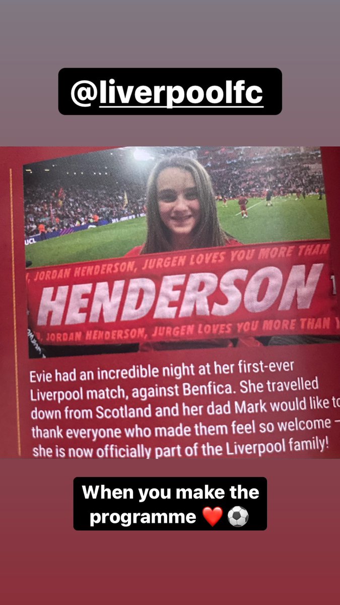 RiettH's tweet photo. When you make the official programme ⚽️❤️ @LFC https://t.co/GPuyU2CRVB