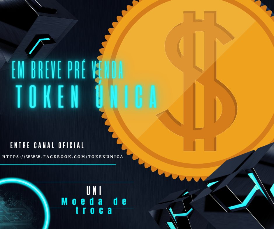 TokenUnica's tweet photo. Fiquem ligados em breve PRÉ VENDA DA NOSSO TOKEN ÚNICA... https://t.co/YoE8enYGwf