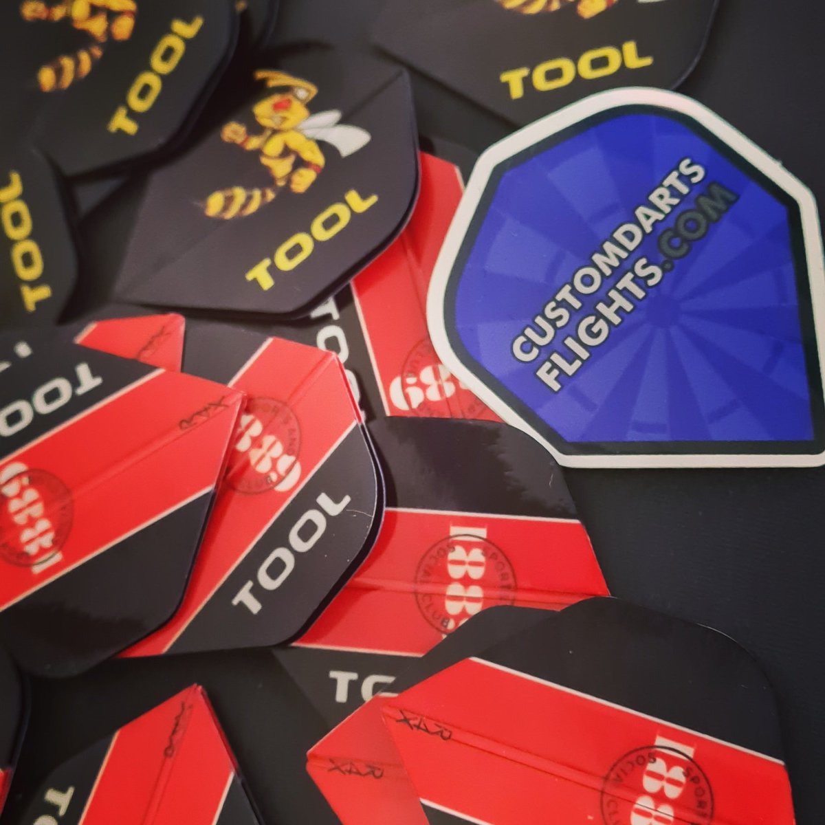 DartsFlights's tweet photo. Just a small selection of some of the custom darts flights we have done. Designed and made in the UK by @JohnnyCree #customdartsflights #customdartflights #personaliseddartsflights #dartsflights #darts https://t.co/kqdLCcHLH7 https://t.co/BBwIQSlm51