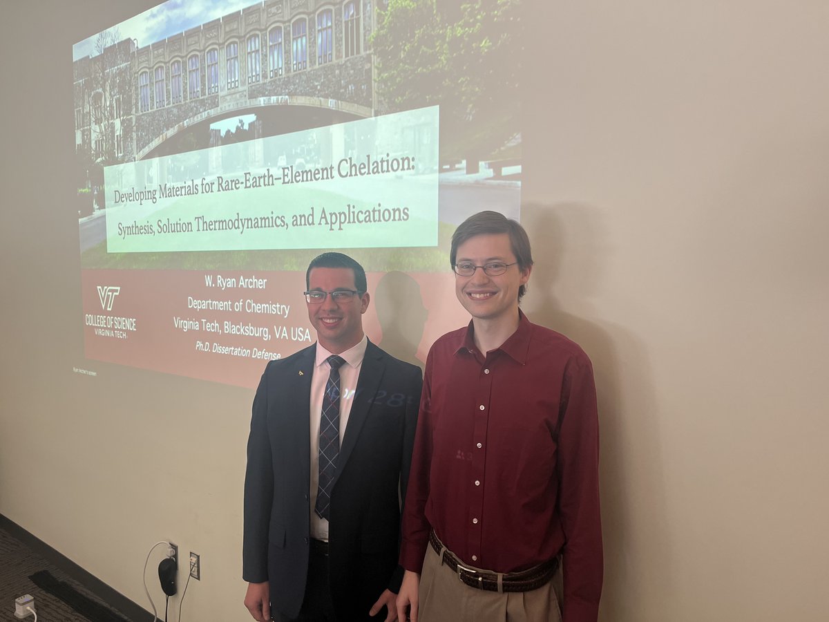 The Schulz Group (@schulzlabvt) on Twitter photo It's a good day in the <a href="/SchulzLabVT/">The Schulz Group</a>! Congratulations to Dr. Ryan Archer (<a href="/_WRArcher/">Ryan Archer</a>) on a successful dissertation defense! <a href="/VirginiaTechMII/">Virginia Tech Macromolecules Innovation Institute</a> <a href="/VTChemDept/">Virginia Tech Chemistry</a> Ryan is starting a post-doc at Princeton University in June! Good luck, Ryan!
#PolymerChemistry It's a good day in the <a href="/SchulzLabVT/">The Schulz Group</a>! Congratulations to Dr. Ryan Archer (<a href="/_WRArcher/">Ryan Archer</a>) on a successful dissertation defense! <a href="/VirginiaTechMII/">Virginia Tech Macromolecules Innovation Institute</a> <a href="/VTChemDept/">Virginia Tech Chemistry</a> Ryan is starting a post-doc at Princeton University in June! Good luck, Ryan!
#PolymerChemistry