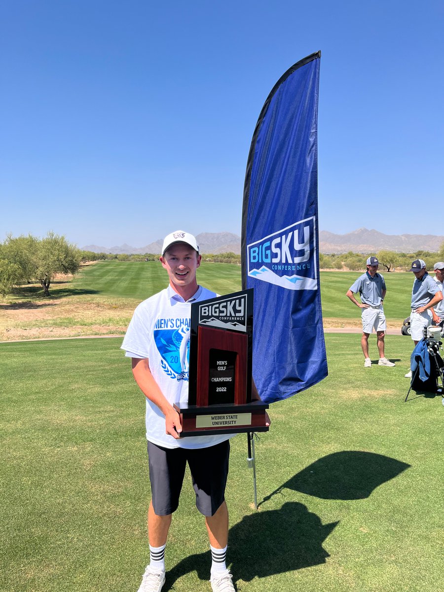 RussellBanz's tweet photo. Huge congrats to @HaydoBanz  and the Weber State Men’s Golf team as they win the Big Sky Conference Championship!  Hayden had some big-time up-and-down par saves coming down the stretch. Now on to NCAA DI Regionals!!! https://t.co/9vEUGoOBsS