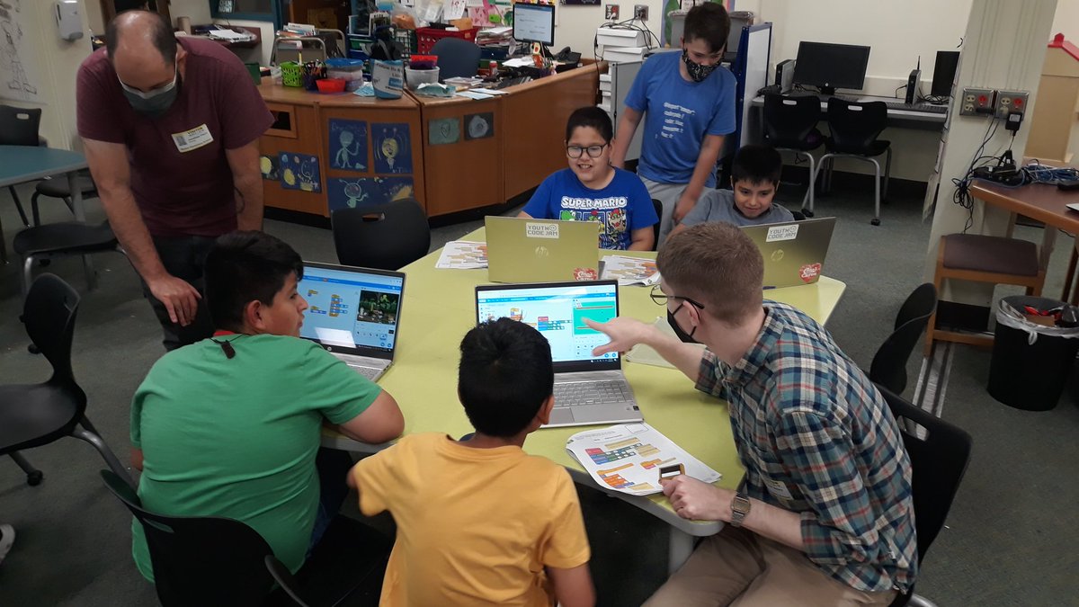 BWhirledCulture's tweet photo. @walzemNEISD working on our presentations as we get closer to end of year. We are going to miss coding with our friends at Walzem! Hope to see you all next year!#CoderPals @dataedwhite @NEISD @YouthCodeJam https://t.co/ZYoaYsNhAf